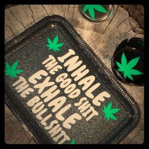 Rolling tray stash jar ashtray